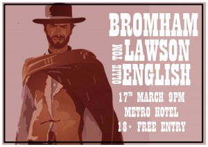 Tom Lawson Band, Bromham + Ollie English Poster 17 Mar