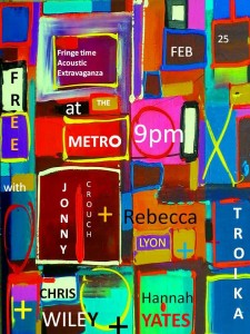 Hannah Yates, Troika, Rebecca Lyon, Chris Wiley + Jonathan Crouch 25 Feb Poster