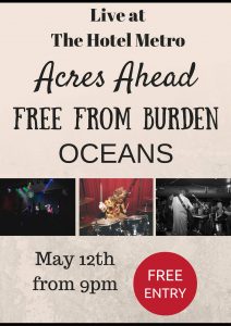 Acres Ahead, Oceans + Free from Burden Thurs 12 May