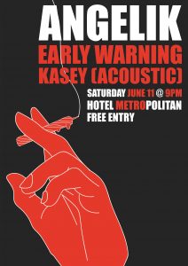 Angelik, Early Warning + Kasey acoustic 11 June