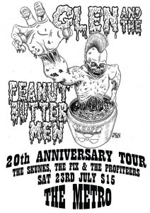 Glenn and the peanut buttermen, The Skunks, The Fix and The Profiteers Sat 23 July