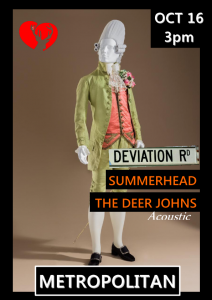Summerhead, Deviation Road + the Dear Johns Sun 16 Oct
