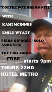 Pro Tools, Piers Diprose, Emily Wyatt + Kami McInnes Thu 22 June