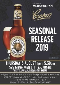 Coopers Vintage 2019 Thurs 8 Aug