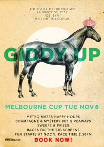 Tues 6 Nov Melbourne Cup at The Metro